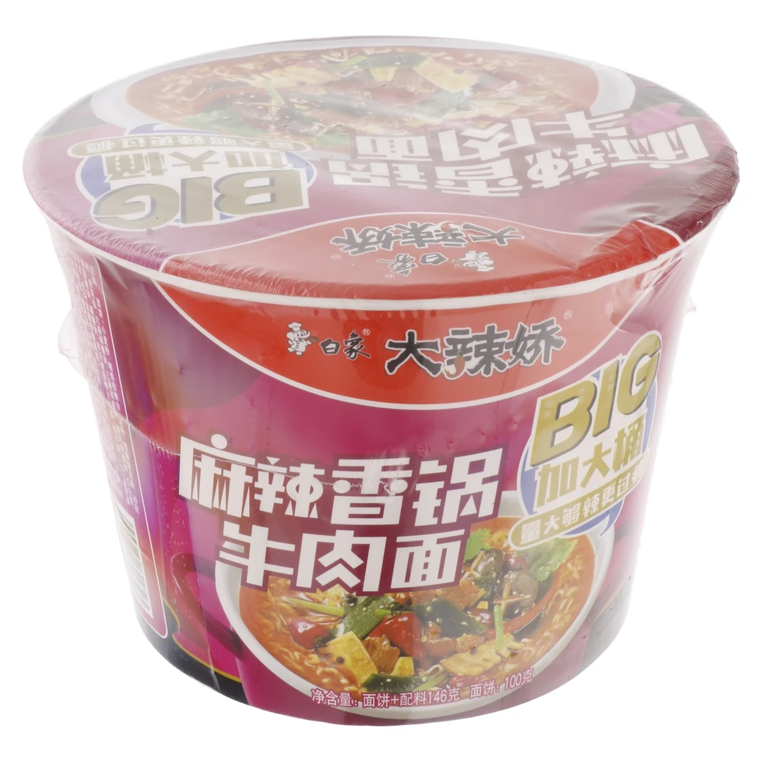 大辣娇加大桶麻辣香锅牛肉面 146g