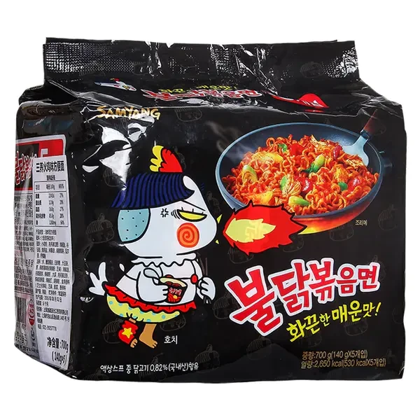 三养 辣鸡肉味拌面 140g*5包/袋