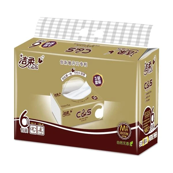 C&S/洁柔抽纸6包(600抽*6包*1提)
