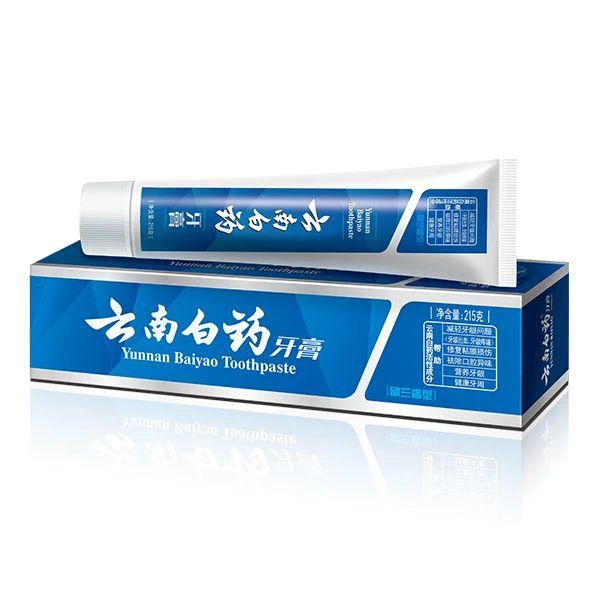 云南白药牙膏蓝色  留兰香型 215g