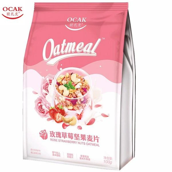 欧扎克 玫瑰草莓坚果麦片 100g/袋