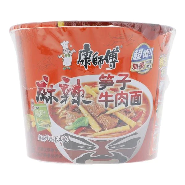康师傅麻辣笋子牛肉面麻辣笋子牛肉味 115g