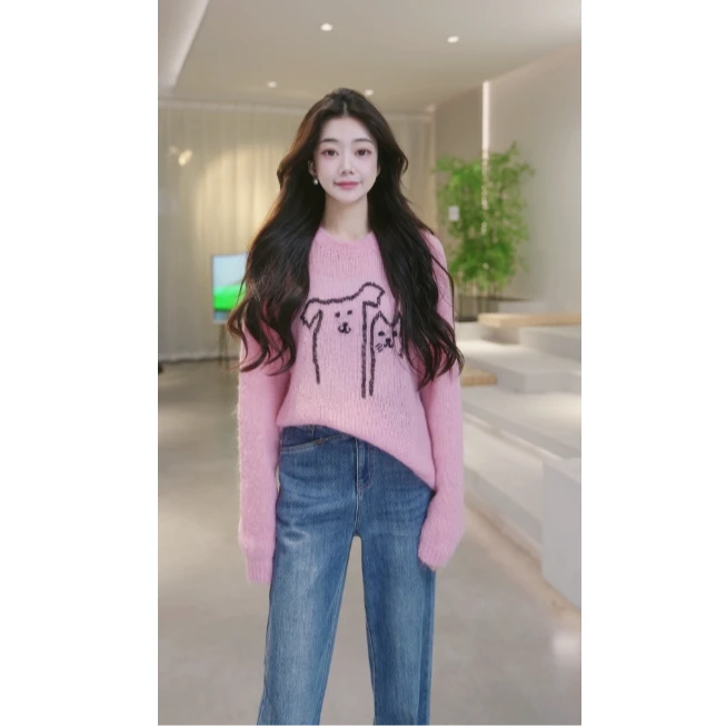 Basic House/百家好【妙妙】25秋季新款时尚长袖针织衫 B0824B5B722