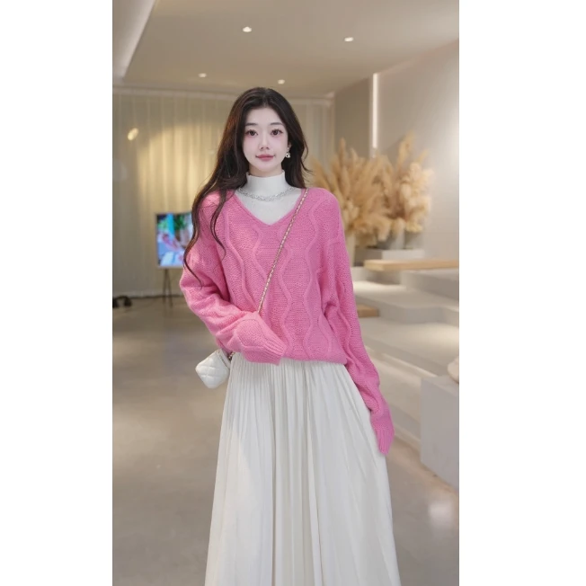 Basic House/百家好新款百搭减龄长袖毛衣 B0824B5D822