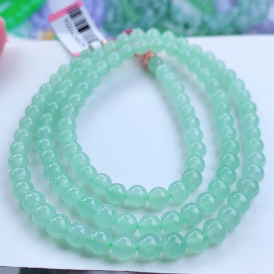 翡翠手链未镶嵌卡6mm