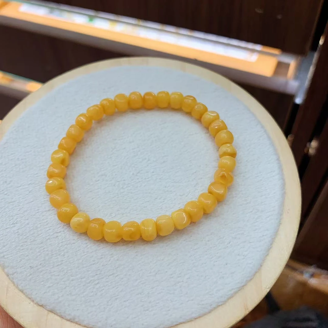 蜜蜡切面方糖手串YQ120937
