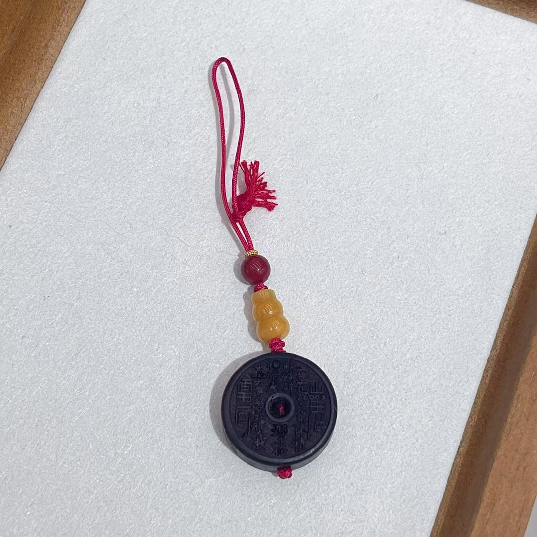 檀木山鬼花钱手机链DL111326