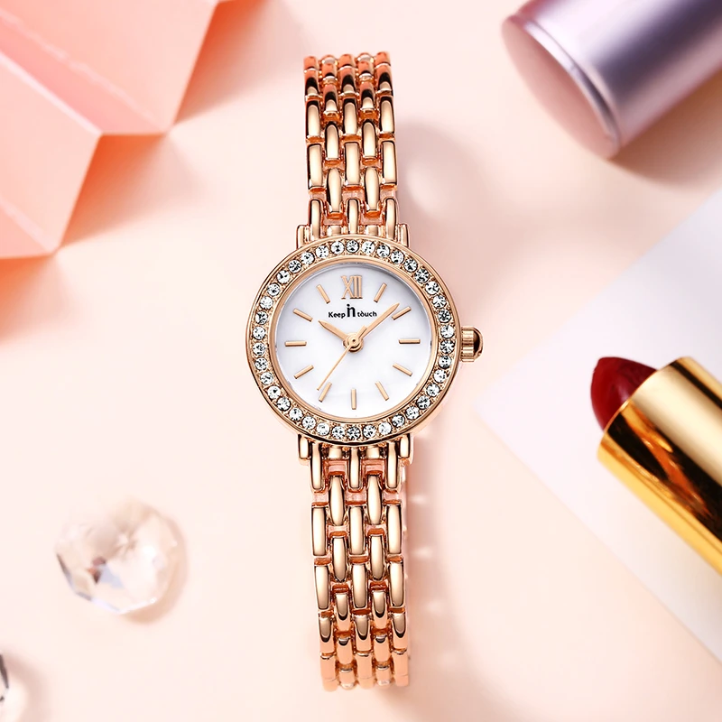 【万象撤柜】圆形珠宝时尚气质防水满钻精致轻奢女士表yts