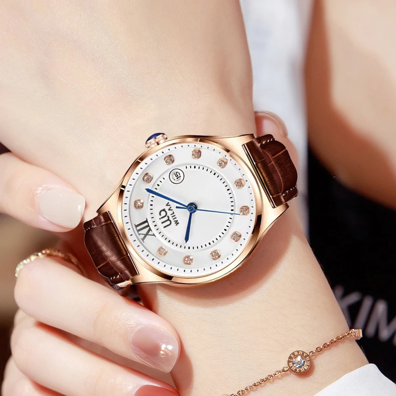 【万象撤柜】W08告白系列镶钻面时尚轻奢女表防水手表女士腕表Wii