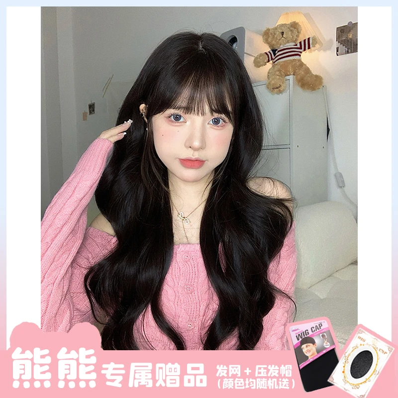网红假发女长发大波浪长卷发lolita自然空气刘海假发全头套式假发