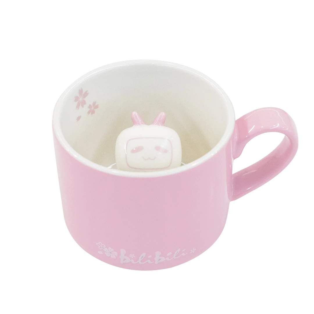 bilibili【bilibili】哔哩哔哩 立体小电视 樱花马克杯 周边 潮玩