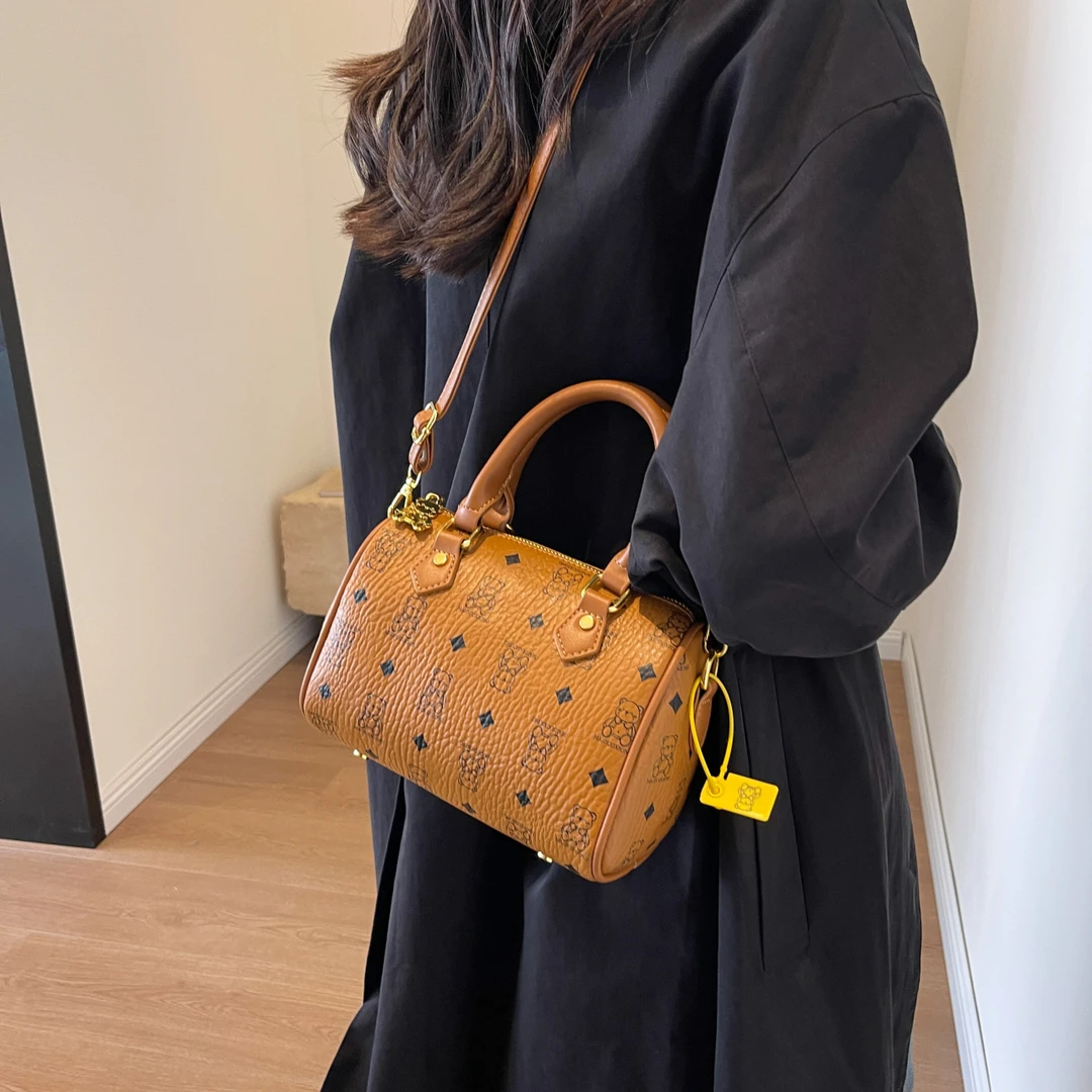 高级质感手提包包2024新款时尚女包爆款单肩包斜挎包波士顿手提包