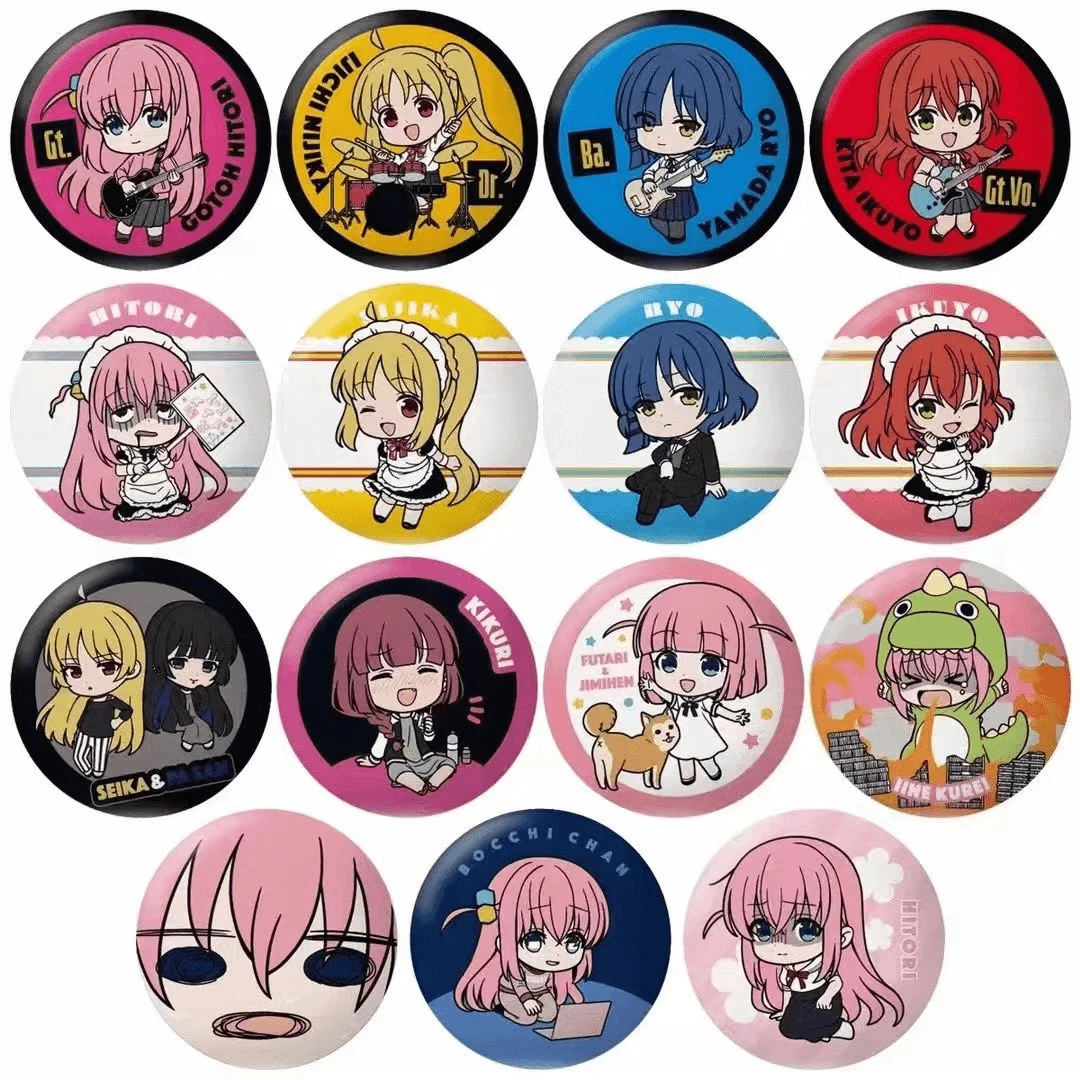 【拆袋】日谷-孤独摇滚-CAN BADGE COLLECTION刺绣吧唧盲盒收藏徽章