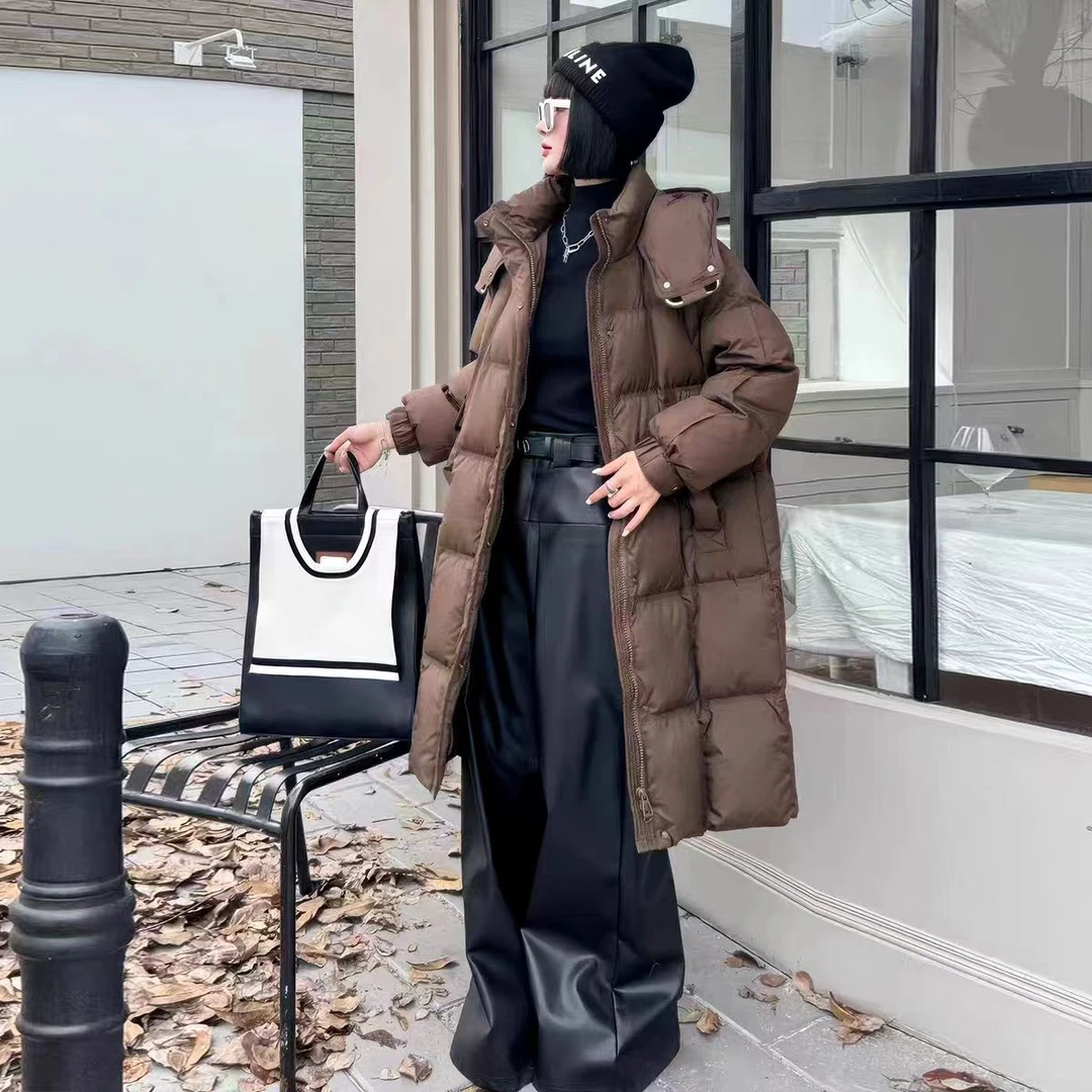 #g151新款中长款过膝保暖外穿时尚宽松显瘦-衣长100 L