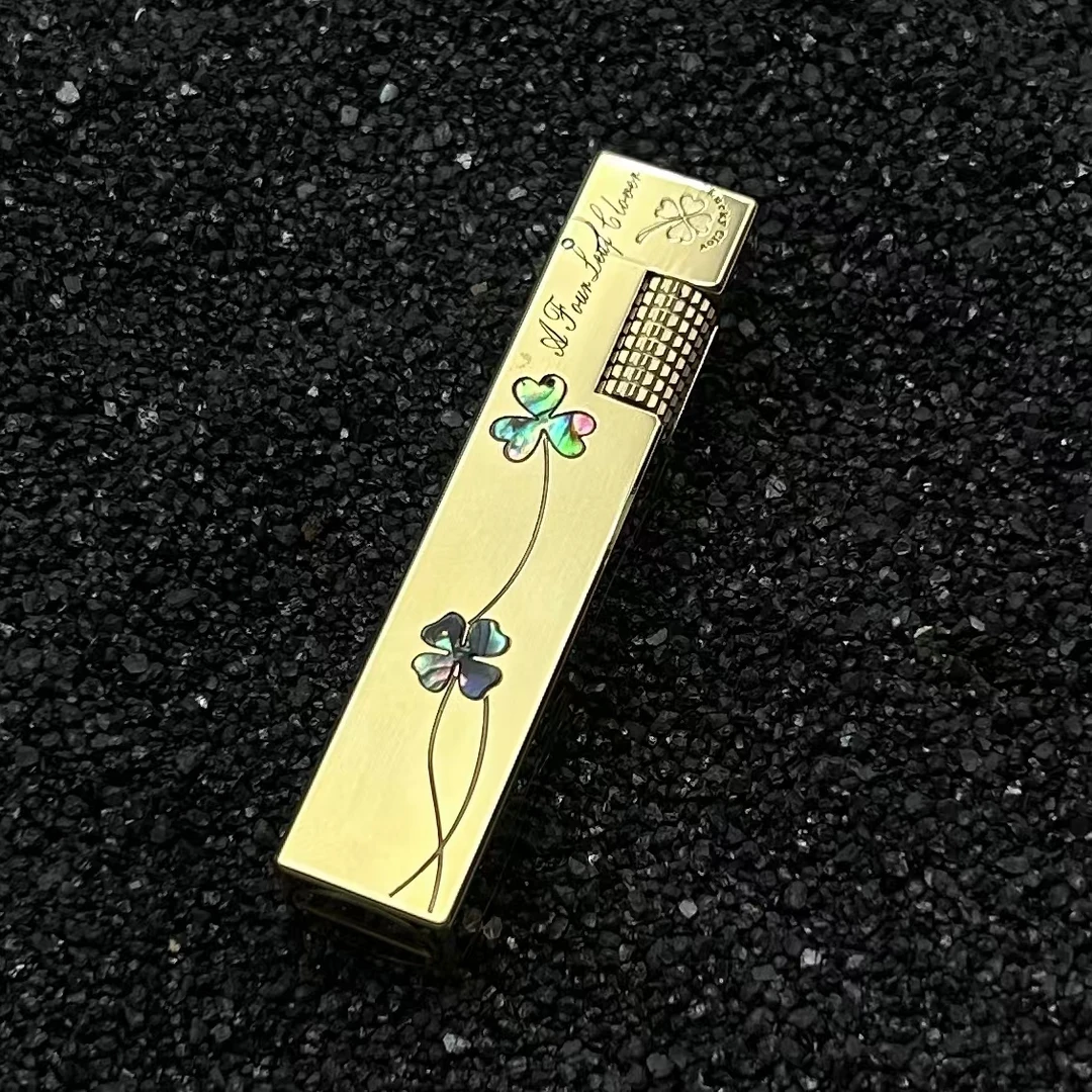 战壕煤油打火机o9四方小金条4面彩贝镶嵌摇曳生姿