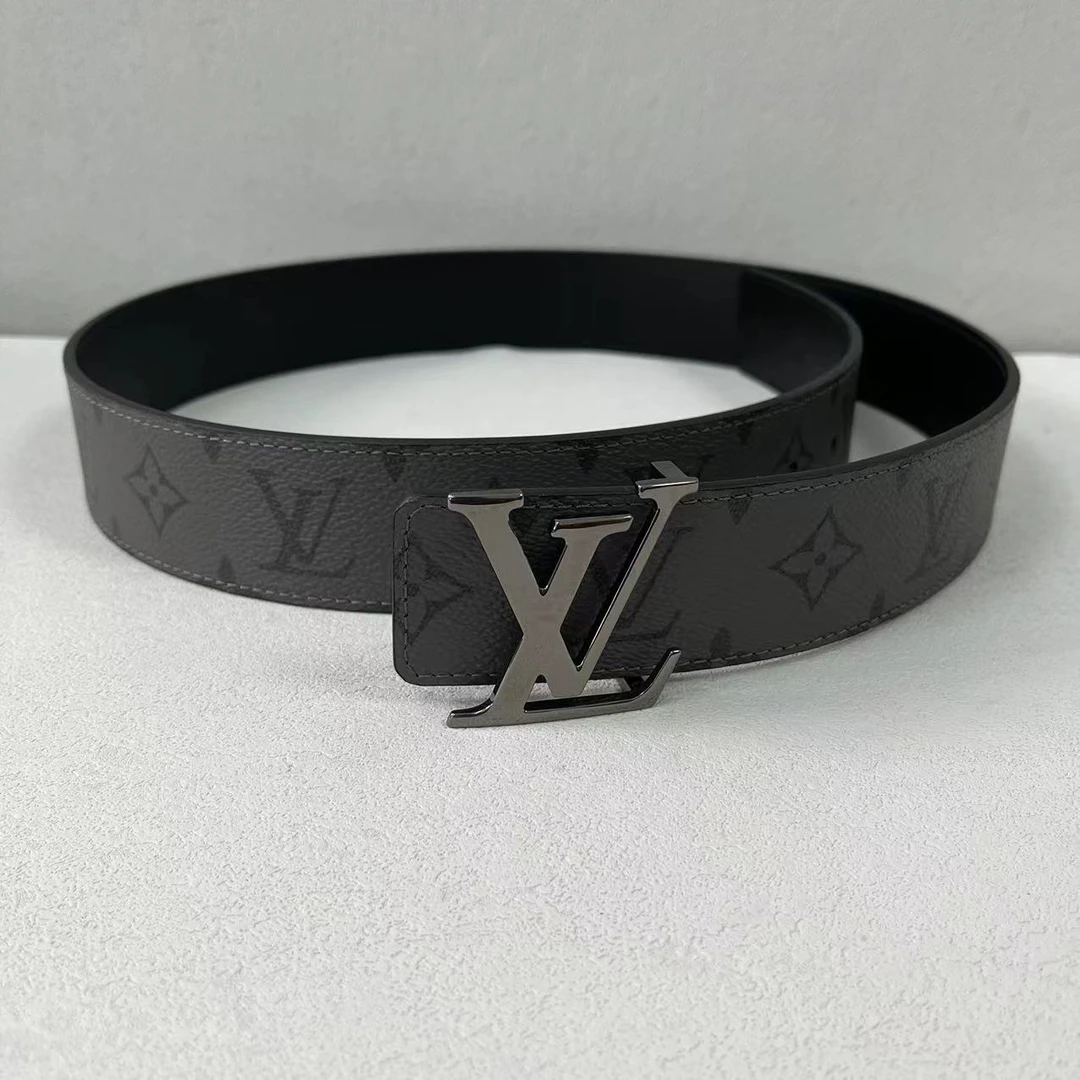 99新 LouisVuitton/路易威登 灰色/咖色/双面咖色 经典老花腰带