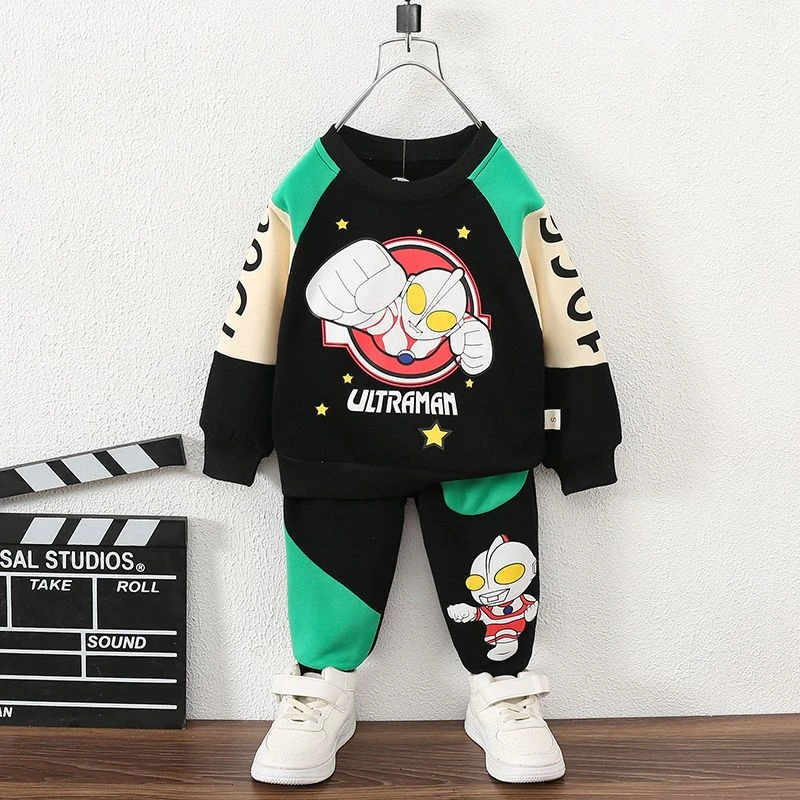【乐亦晨】奥特曼衣服男童套装春秋冬款中小童装2024新款男孩洋气
