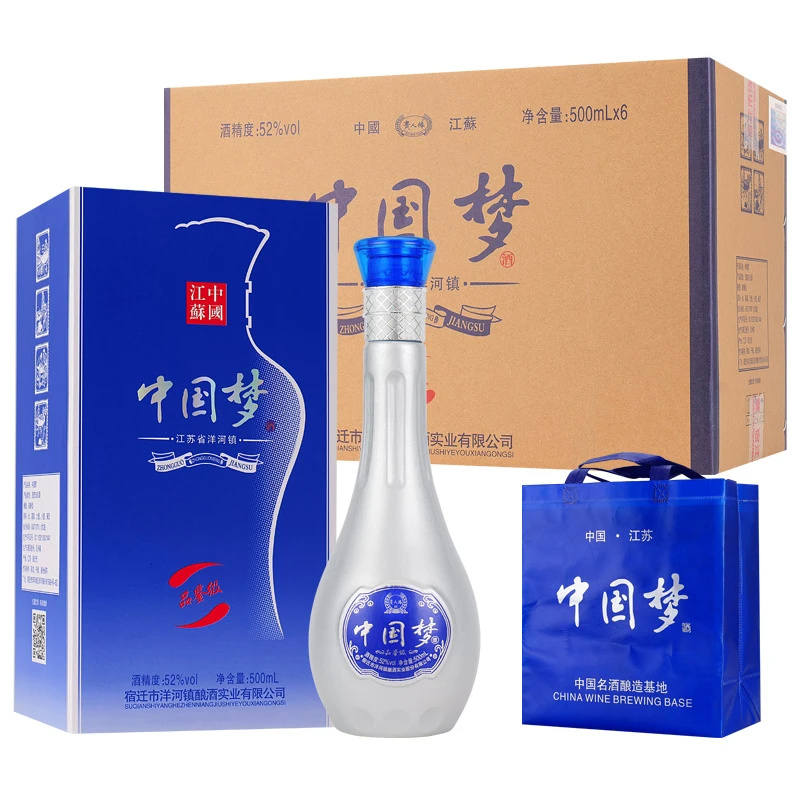 贵人缘中国梦品鉴浓香型52度白酒500ml*6瓶纯粮酿造送礼自饮52度