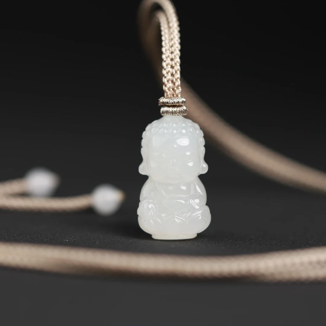 积善 | 原创设计精品和田玉白玉宝宝佛吊坠