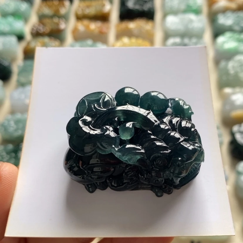 【闪购商品】翡翠颈饰未镶嵌翡翠貔貅工厂直销