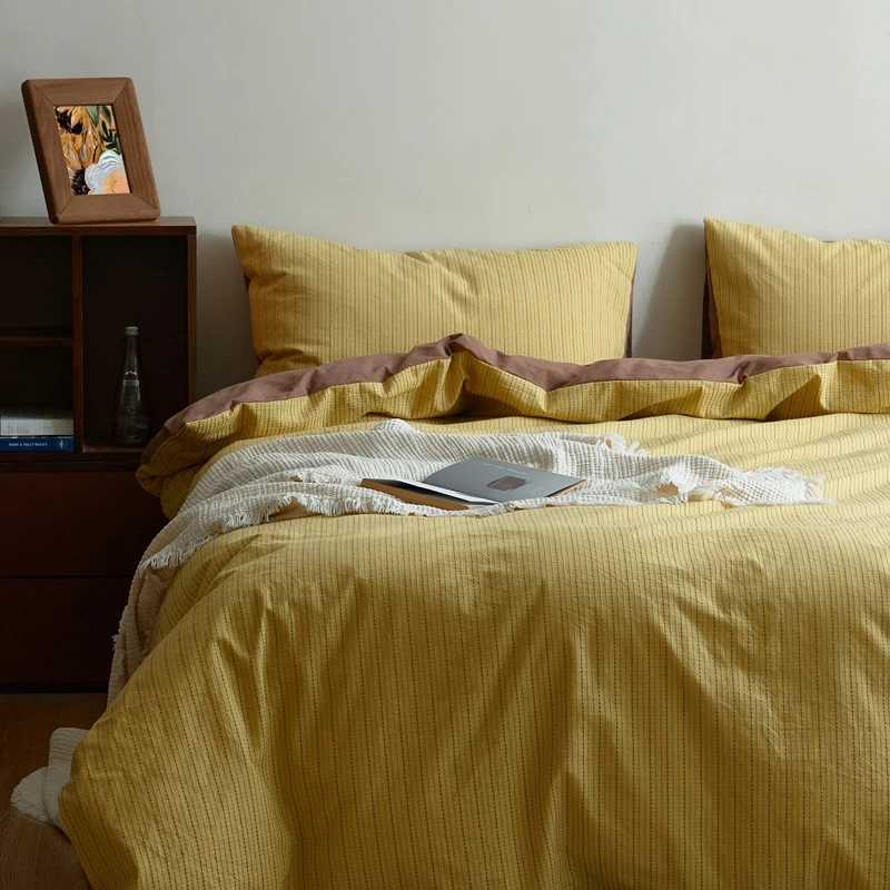 2024新款全棉色织四件套1.5/1.8加大2.0床四件套床上用品