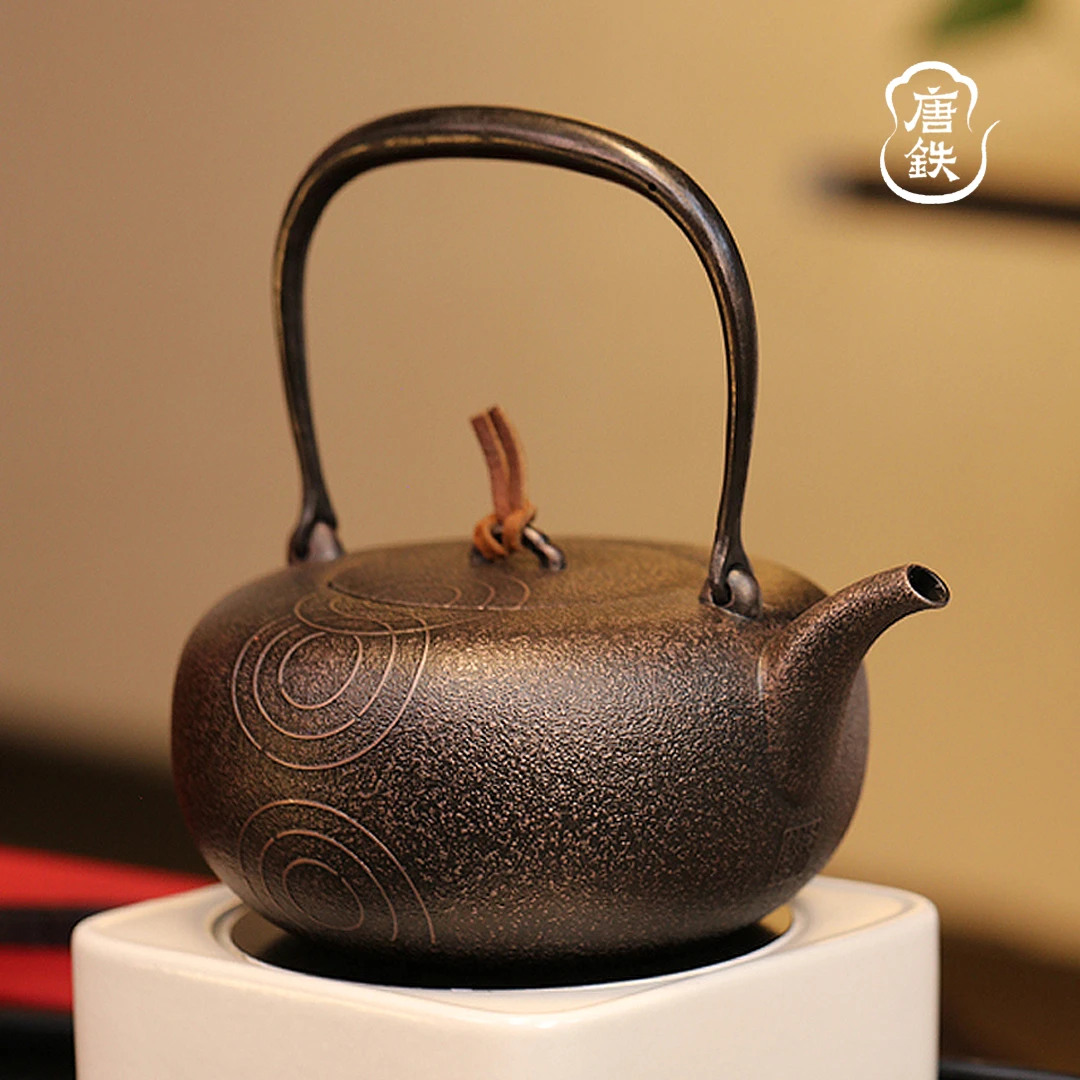 唐铁艺术礼品《浪淘沙》十八式铁壶手工壶煮水泡茶高端茶具礼泽州铁