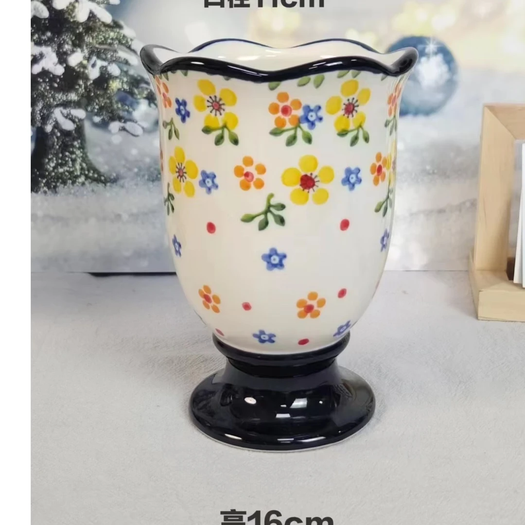 【欧礼HOME】星萤筷子筒手绘釉下彩陶瓷餐具