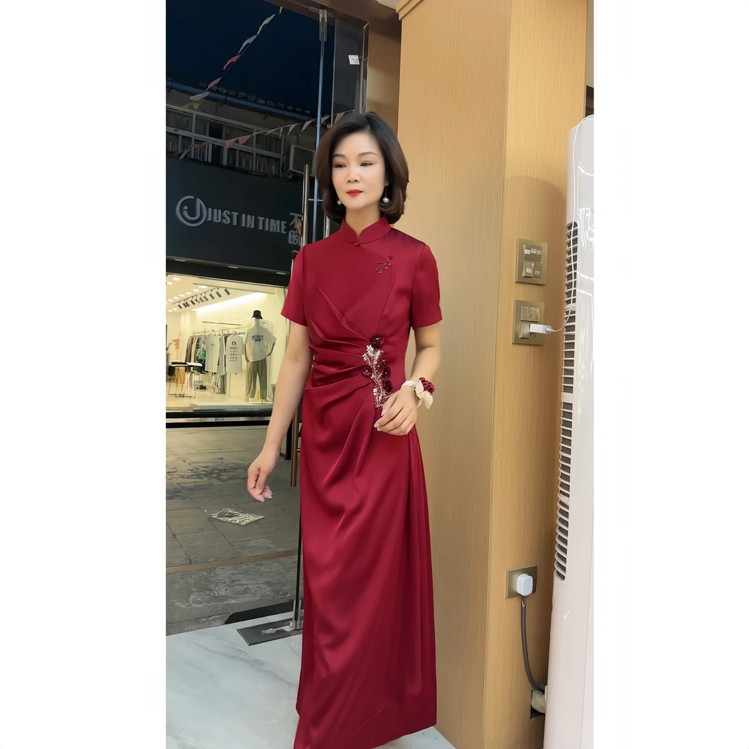 2015-气质显瘦反季喜婆婆喜妈妈婚宴装上台迎宾喜婆婚礼服