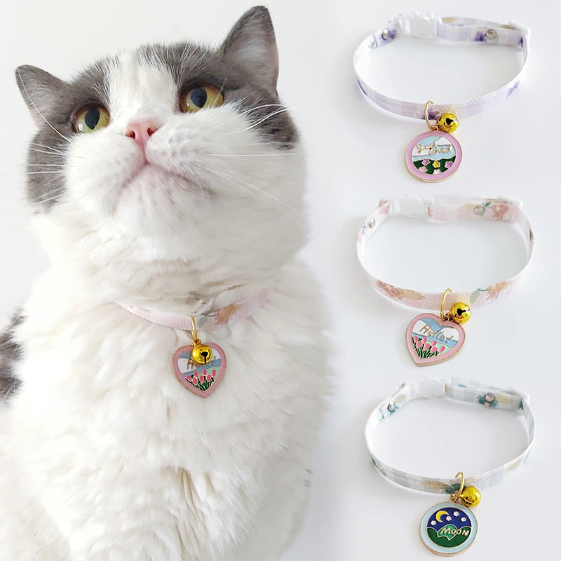 猫咪项圈宠物挂饰铃铛可爱扣可调节狗狗装饰品吊牌中小型犬项链