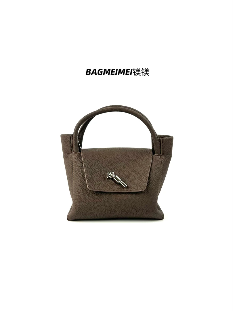 【镁镁皮具高定款】9213荔枝纹菜篮子包手提包斜挎包单肩包手拎包