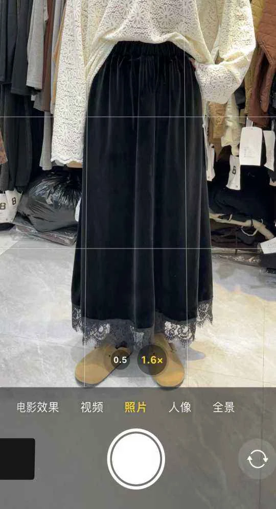 大码胖mm百搭半身裙外穿秋冬宽松显瘦蕾丝拼接 可穿200斤