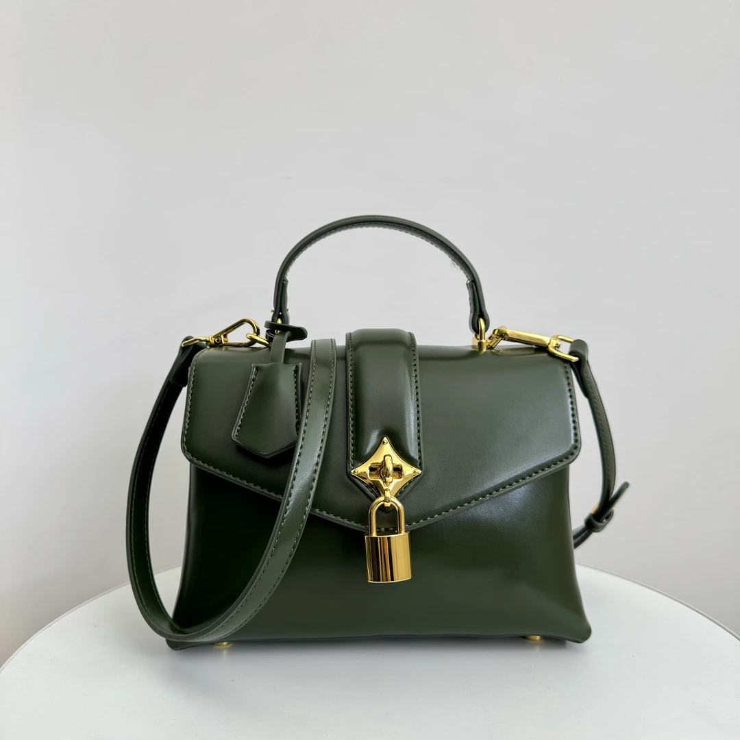 小众设计经典百搭绿色手提斜挎包