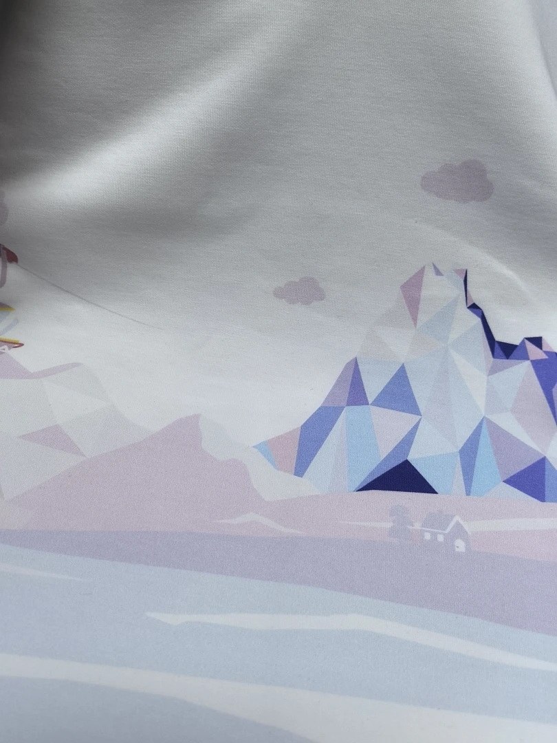 754 乐乐粉蓝空气层定位布料