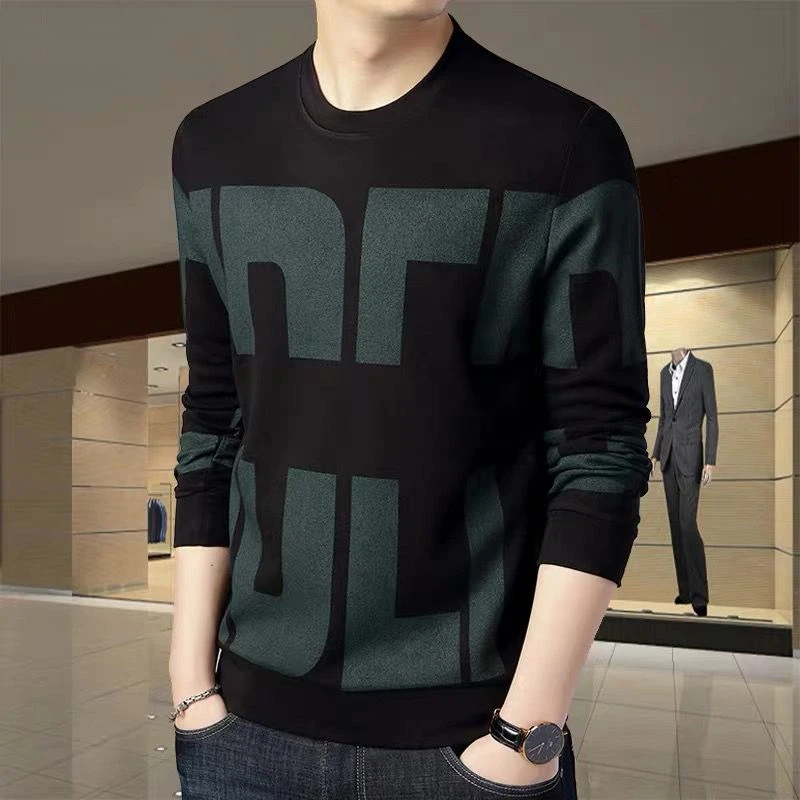 老爷车秋季男上衣卫衣士长袖T恤加绒加厚圆领纯棉打底衫宽松上衣