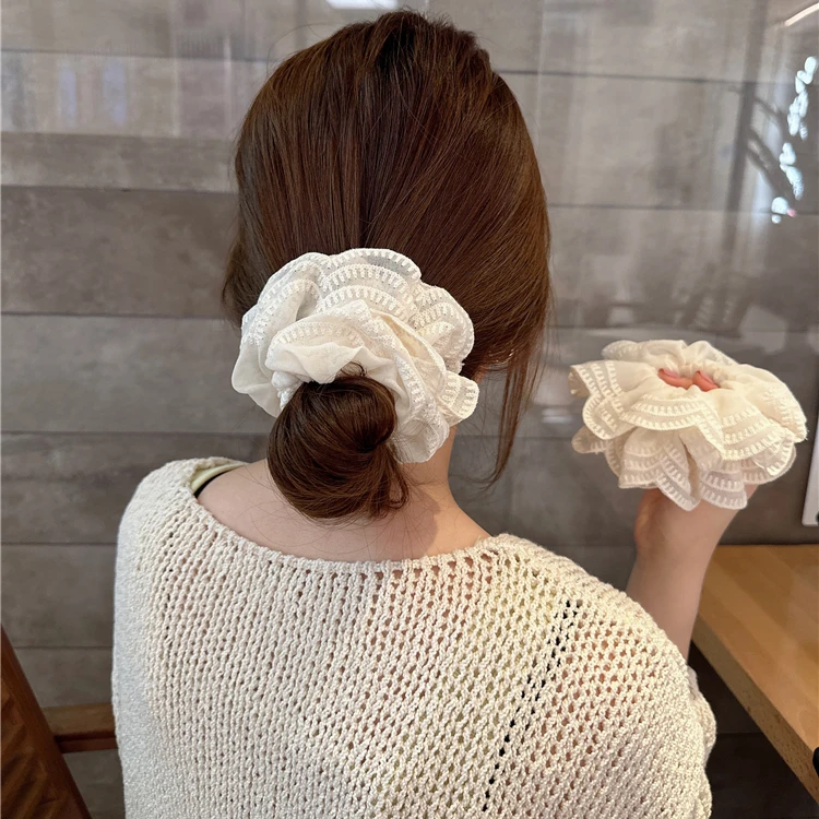 东大门同款大肠发绳网红皮筋日韩少女皱褶发圈简约净版丸子头绳