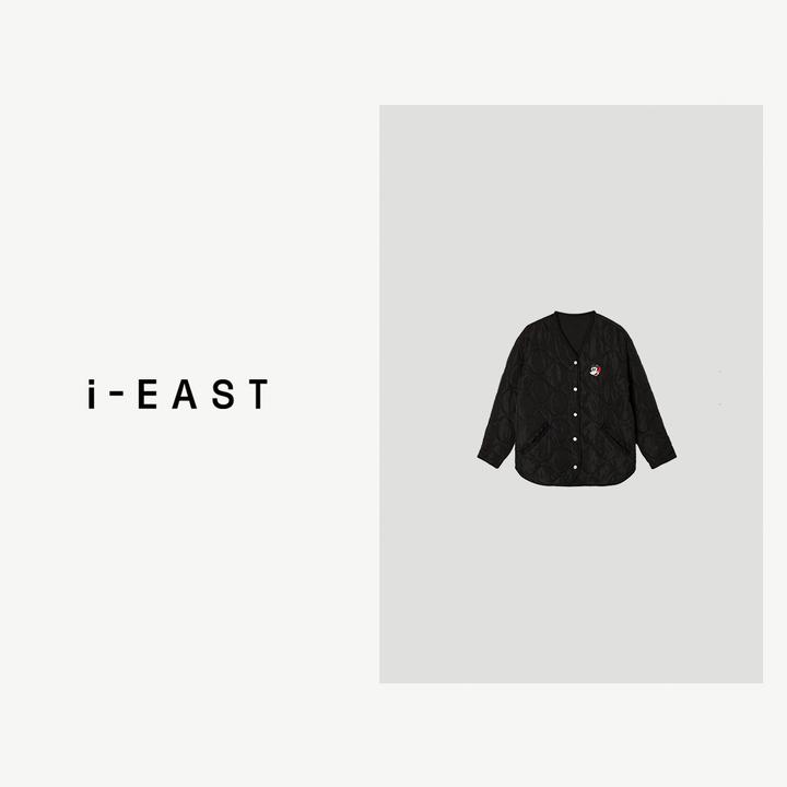 i-EAST 火山岩保暖~童趣米老鼠压格棉服外套-4D WT93