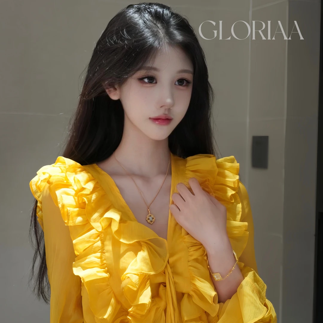 铜合金合成锆石吊坠 GLORIAA戈洛瑞国风十字花吊坠项链