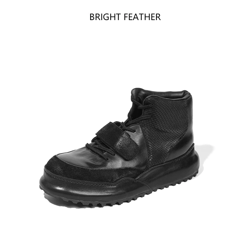 赤羽 【侃爷】同款椰子鞋休闲时尚真皮高帮男士休闲马丁靴 M219-25