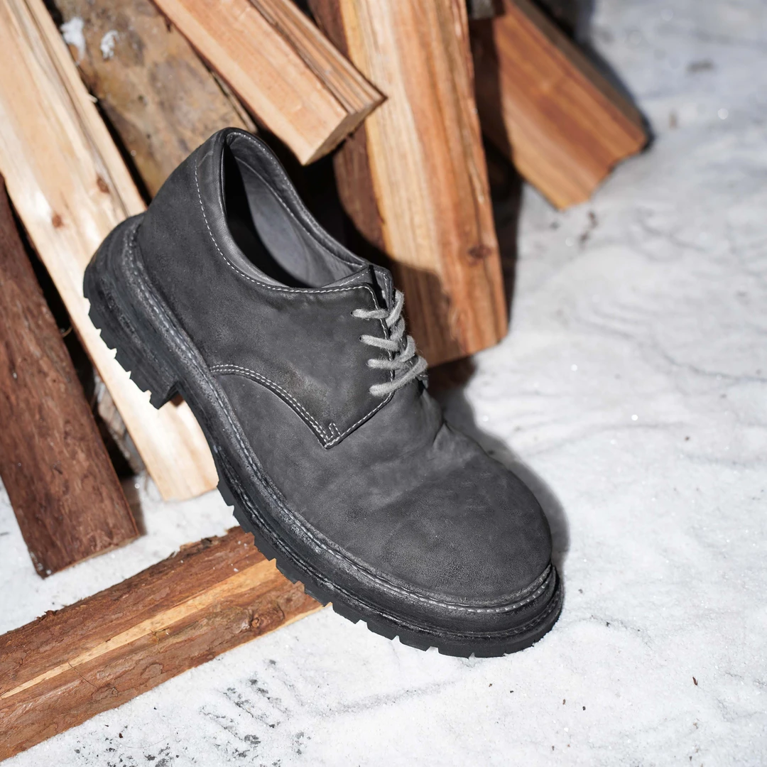 赤羽 断码清仓磨砂马臀皮德比鞋低帮复古男士休闲皮鞋  M156-2