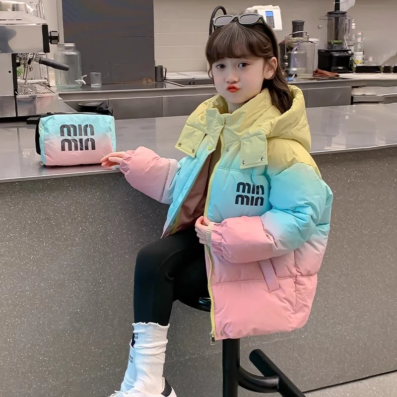 女童棉服冬装2024新款6-12岁15岁中大童洋气加厚女孩棉袄外套潮