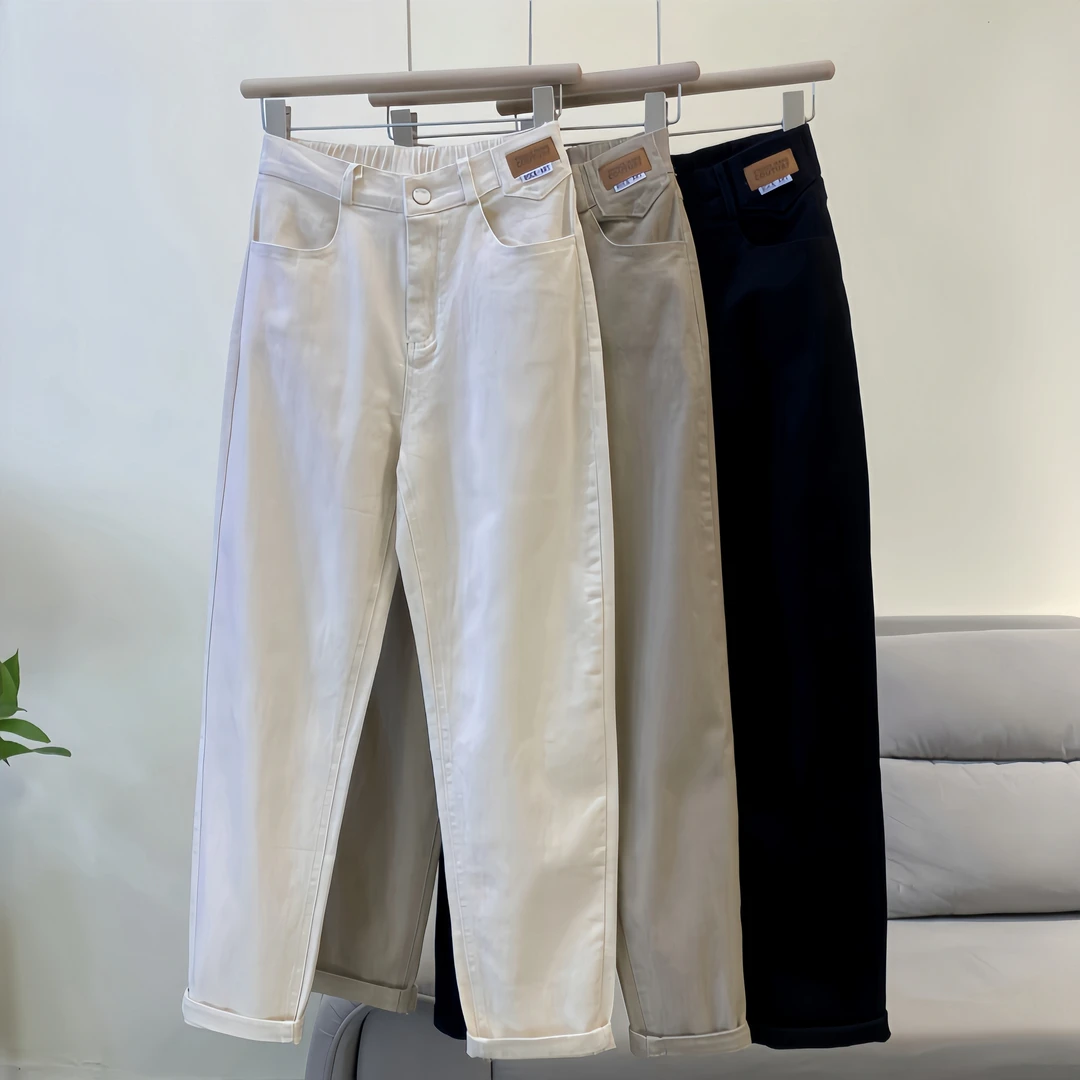 春夏季九分裤休闲裤女显瘦百搭大码高腰哈伦老爹裤2025新款