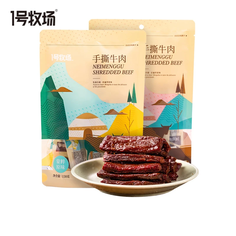 手撕牛肉 1号牧场 手撕牛肉158g*6包