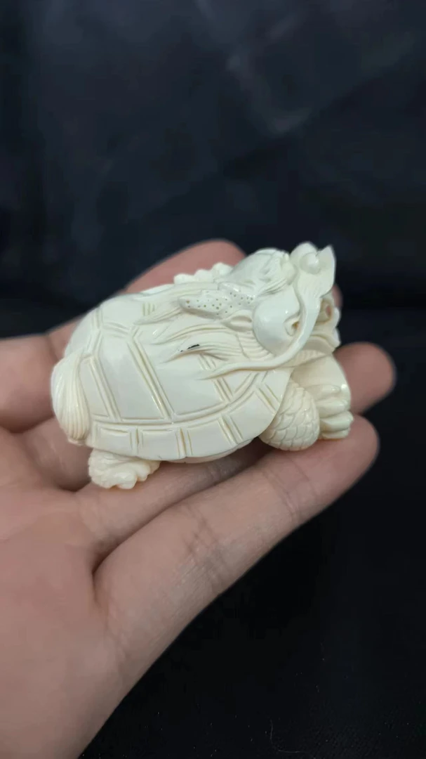 精品猛犸龙龟雕刻摆件H175