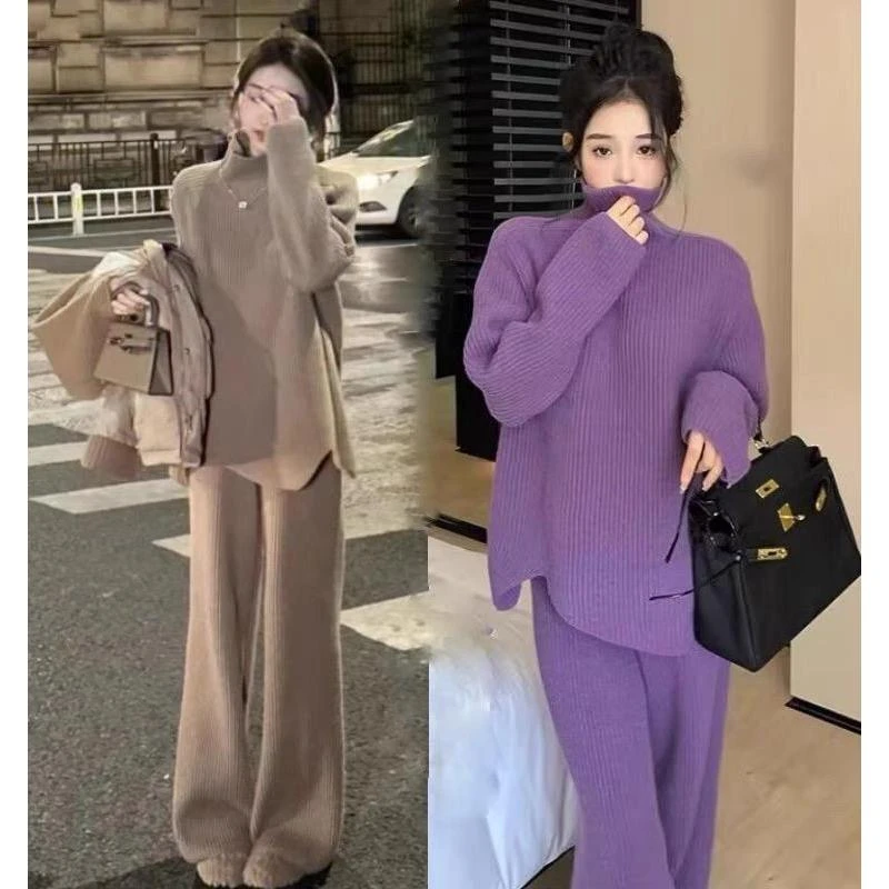 孕妇秋装套装2023新款设计感高端洋气时髦针织毛衣秋冬宽松两件套
