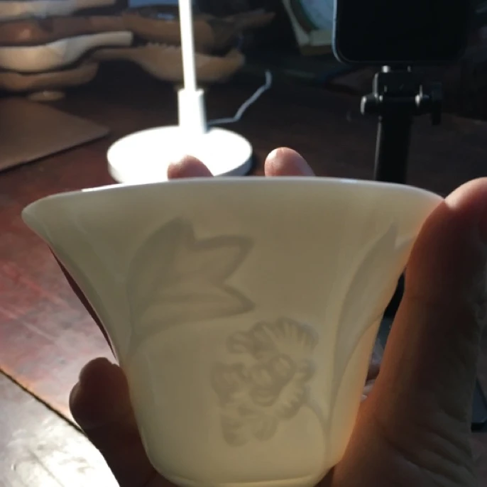 玉兰杯德化白瓷茶杯