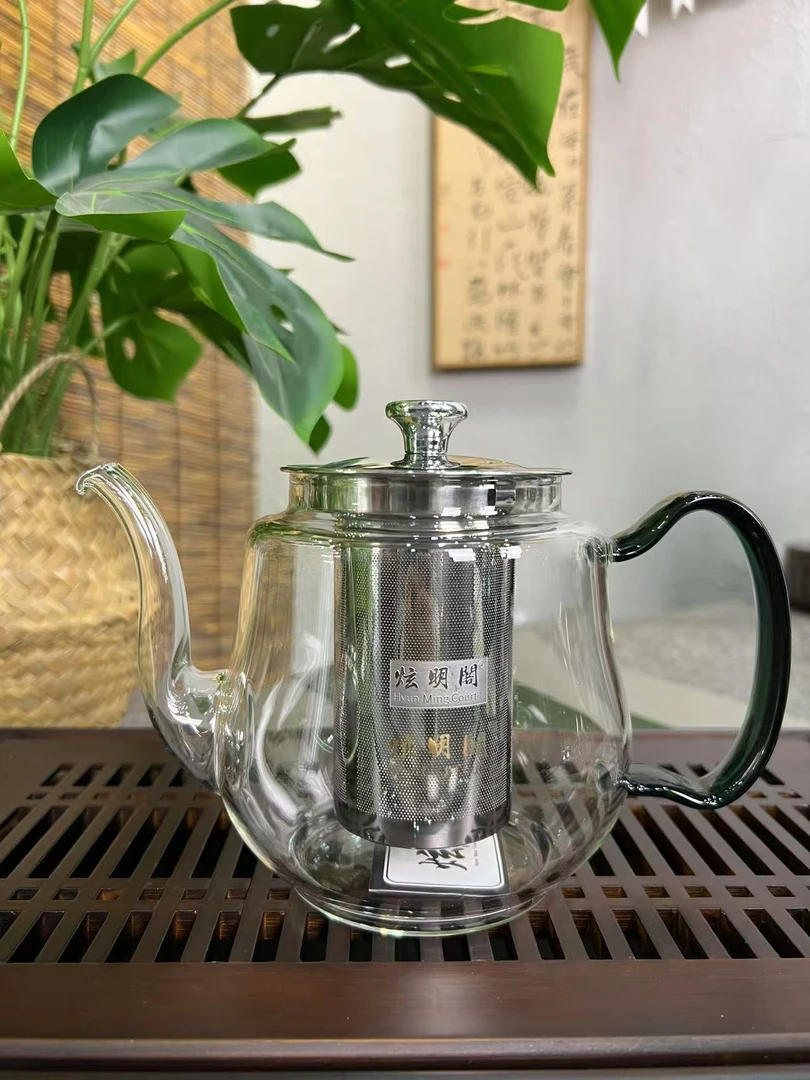 绿玉泡茶壶玻璃茶壶加厚耐高温不锈钢泡茶壶家用煮茶炉茶具新款