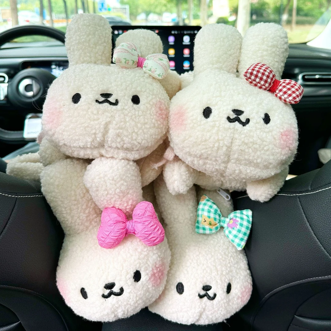 趴趴小兔展示汽车纸巾盒套车用座椅挂饰纸巾抽车内装饰家用纸巾盒