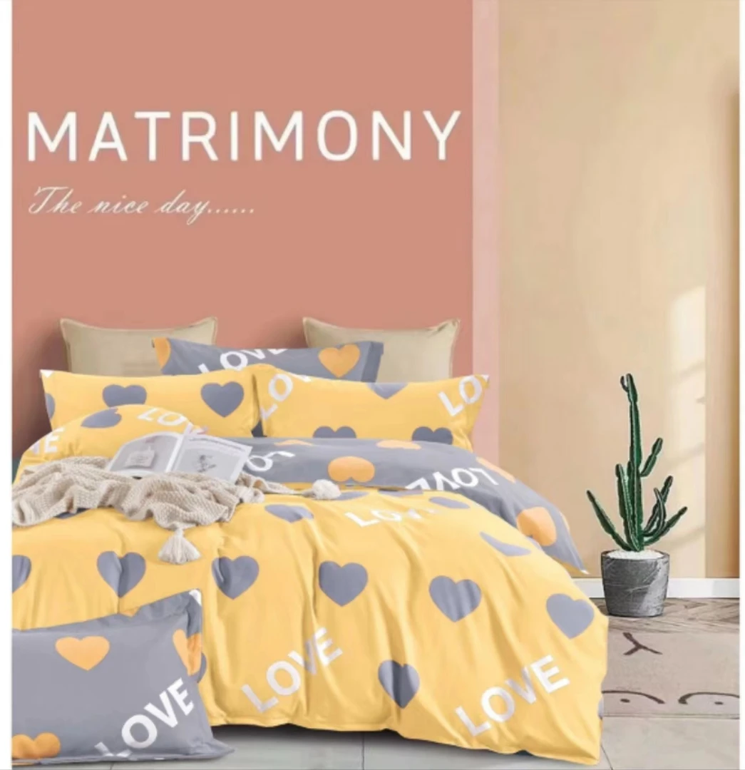 双人床单【心恋-黄】尺寸：2*2.3米柔软亲肤斜纹