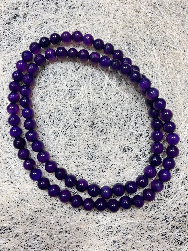 051精品紫俱来玛瑙手链/项链两用款10mm80粒