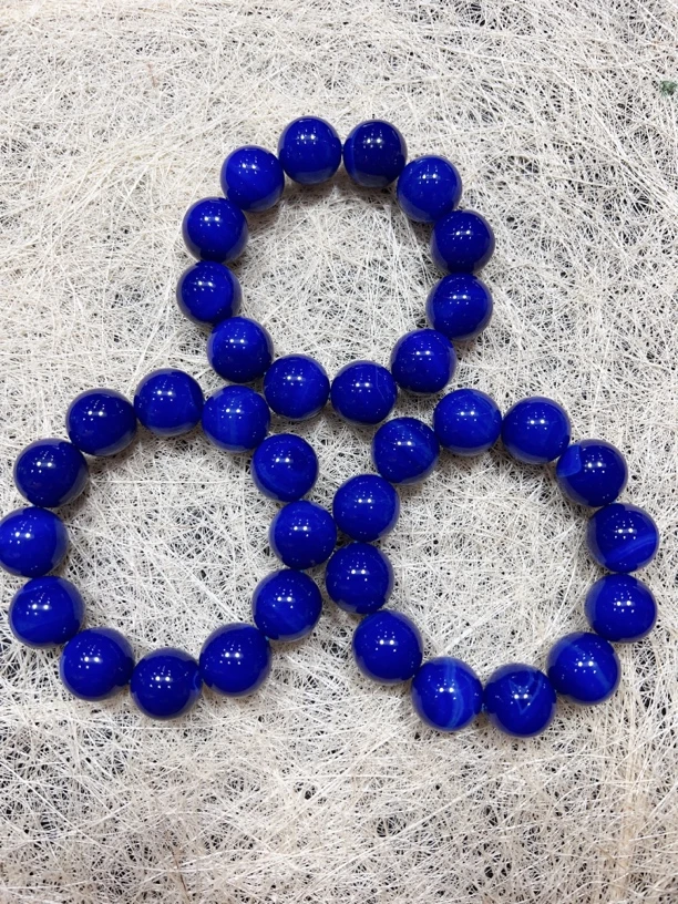 038 精品紫具来极光蓝玛瑙手串20mm多样发一条